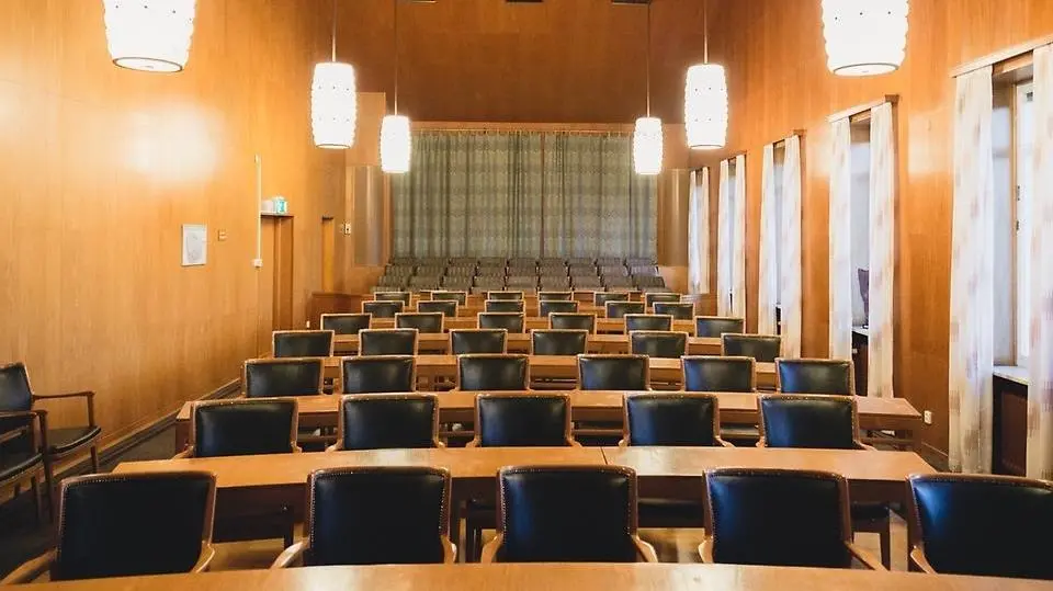 Kommunfullmäktiges sammanträdesrum Säfflesalen i Säffle stadshus